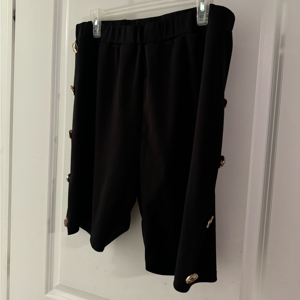 Plus Size Biker Shorts in Black high waisted